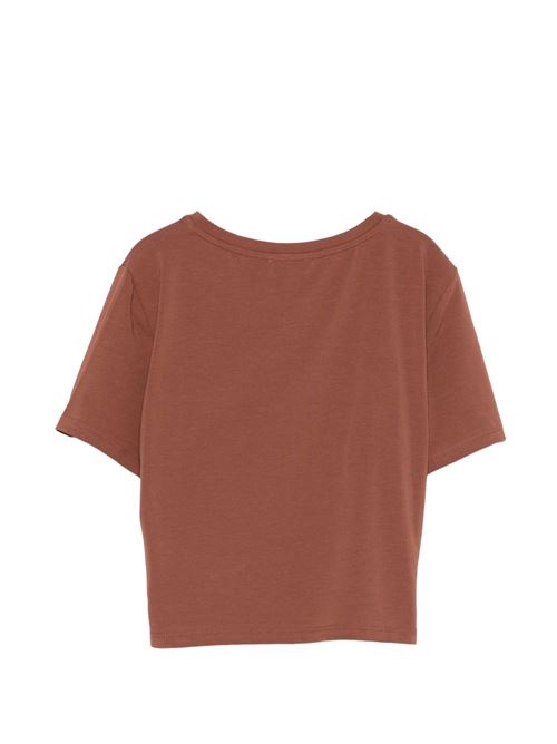 T-shirt bambina Twinset marrone a manica corta TWINSET Kids | 261GJ225613120